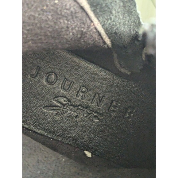 Journee Signature Booties Womens 8.5 M Rachelle Black Leather Almond Countrycore - Picture 3 of 12